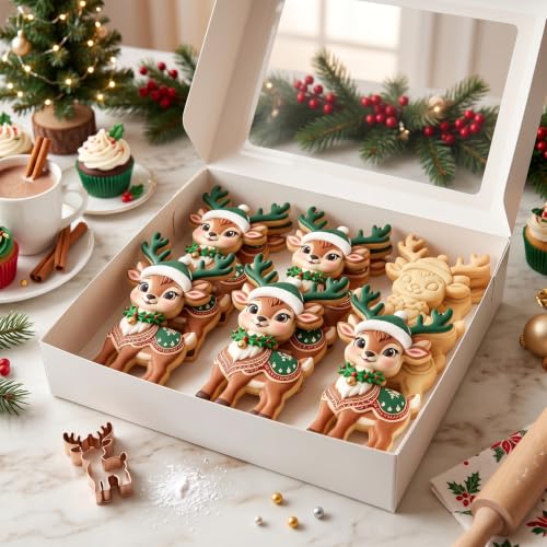 Christmas Reindeer Silicone Mold Elk Fondant Chocolate Molds - color: Style T