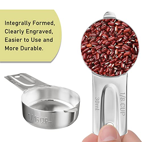 2PCS 1/8CUP(30ml, 1oz) Measuring Cup, 18/8 Stainless Steel Measure Scoop - size: 1/8cup|30ml|1oz