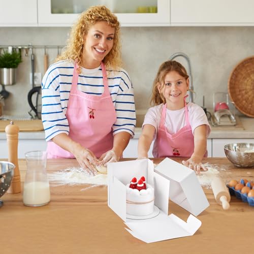 12Pcs 6x6x6 Inches Mini Cake Boxes, White Square Bakery Boxes - color: White, size: 6x6x6inch