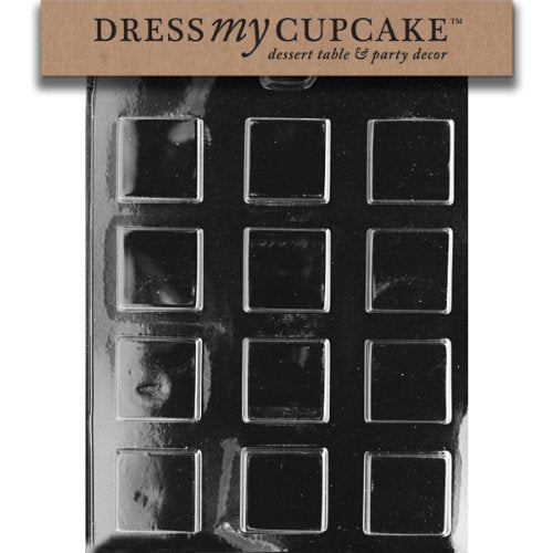Chocolate Candy Mold, Plain Square Mints