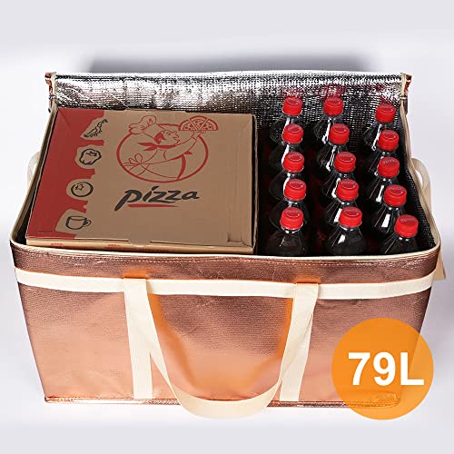 Bodaon XXX-Large Commercial Food Delivery Insulation Bag, Gold, 1-Pack - color: Gold, size: XXX-Large