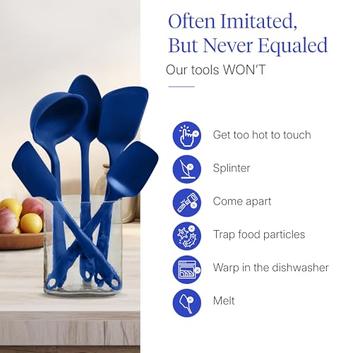 GIR: 5-Piece Silicone Ultimate Kitchen Utensils Set – Navy - color: Navy, size: 5 - Piece Set