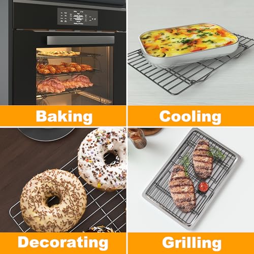 3 Tier Stackable Cooling Rack for Batch Cooling, 15.8"x 10"-Black - color: Black, size: 10''x15.8''-3Tier