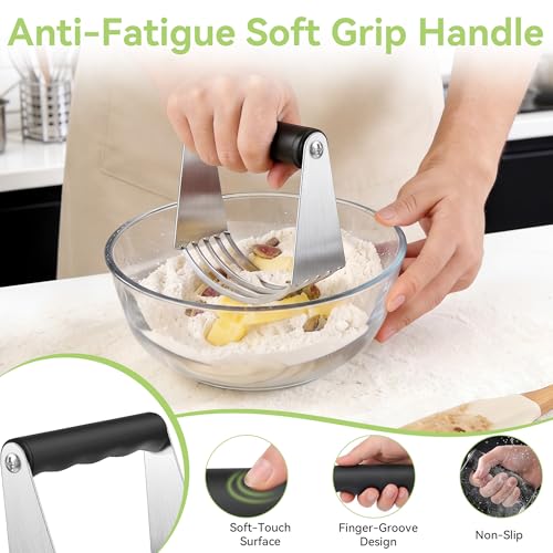 USLAI Large Pastry Blender, Heavy Duty, Food-Grade Stainless Steel, 4 Inch - size: Set of 1