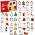 Mini Christmas Cookie Cutters,22PCS Stainless Steel Xmas Cutters