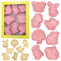 Woodland Animal Cookie Cutters 8 Pcs Deer Fox Squirrel Owl Cookie Molds - color: Animal B