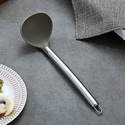 Berglander Non-stick Silicone Soup Ladle, Dishwasher Safe, Easy to Clean - style: g. Ladle