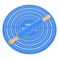 uxcell 6.7 Inch Silicone Rolling Pin and Pastry Baking Mat Set Blue - color: Blue