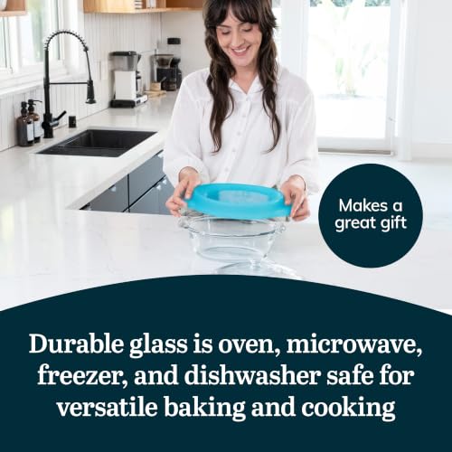 Libbey Baker's Premium 3-Piece Set, 1 Glass Baking Dish with 2 Lids - color: Premium - 3pc Casserole Set