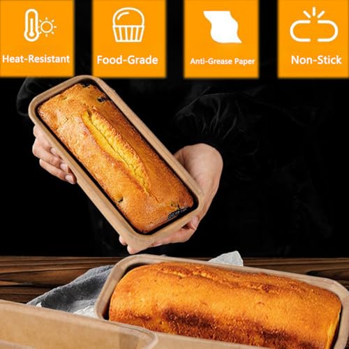 50 Pcs Disposable Paper Loaf Pans for Baking, Large Rectangular - color: rectangular-50