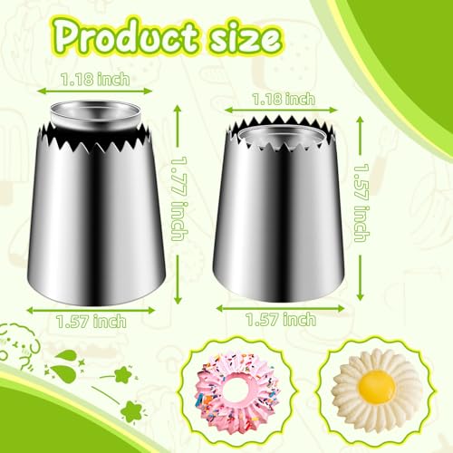 Large Piping Tips Piping Tips Set, Stainless Steel