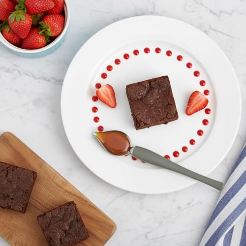 Professional Culinary Precision Drawing Decorating Spoon Set, 2Pcs Stainless Steel Chocolate Drizzle Spoons, Plating Spoon for Cake Dessert Decorating, Chef Dipping Sauce Tool
