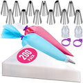 200Pcs Piping Bags and Tips Set, 12 Inch Pastry Bags, Icing Bags - size: 12 Inch with Tips（200Pcs）