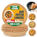 ROOM127 Air Fryer Liners Disposable, 6.3 Inch Round Brown Liners, 300 Count - size: 6.3"Round*300