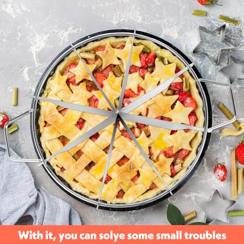 2-Pack Pie Cutter 8 Slice & 7 Slice - 13.6" Stainless Steel Pie Slicer & Cheesecake Cutter, Commercial-Grade Cake Slicer for Even Slices, Perfect for Pies, Pizzas, Desserts