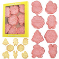 8Pcs Christmas Cookie Cutters Santa Snowman Gingerbread Xmas Baking Tools - color: Xmas