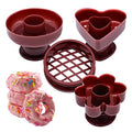 4 Pack Donut Maker Cutter, Creative Reusable Non-stick Doughnut Molds, Fondant Cake Bread Dessert Bakery Mould, Biscuit Stamp Mould, Home Kitchen DIY Baking Tool