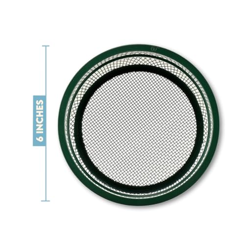 SE 5.5 Inch Mini Stackable Classifier Gold Prospecting Pan - 20 Holes/Square Inch Stainless Steel Mesh Sifting Pan, Green - size: GP4-20