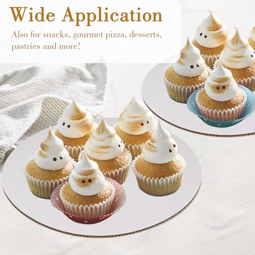 Sudaya Cake Boards 50 PCS, Cake Boards 6 Inch Round, Cardboard Cake Rounds, Disposable Cake Plates, Food Grade Cake Base Cake Tray Cake Circles, 6 Inch Cake Board White Cardboard Circles Round Base - size: 6 Inch