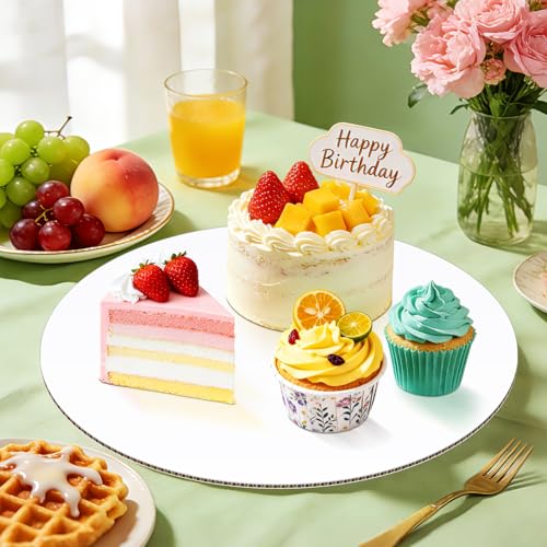 24 Pack 8 Inch Round Cake Boards,White Cardboard Cake Rounds 8 inch, Cake Circles & Cake Drums, Greaseproof Sturdy Disposable Cake Bottom Board for Cakes, Cupcakes, Pizza, Pies - size: 8 Inches