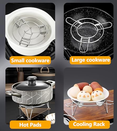 Ugotit Round Steamer Rack for Pots, Adjustable Instant Pot Trivet