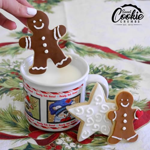 Gingerbread Man Cookie Cutter Set (Gingerbread Man 3 Piece), Premium Food-Grade Stainless Steel, Dishwasher Safe - color: Gingerbread Man, size: 3