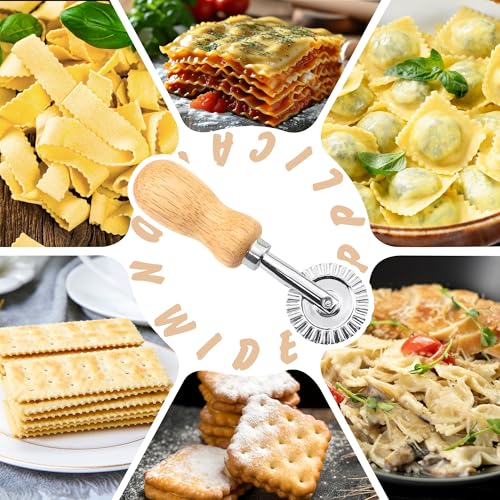 BlingKingdom 1.5" Fluted Pastry Wheel Cutter, Pasta Cutter for Baking