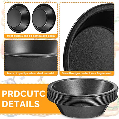 8 Pcs 4 Inch Steel Mini Pie Pans Tins, Black - color: Black, style: 4 Inch