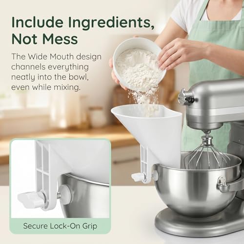 Flour Funnel for Kitchen Aid Accessories and Attachments