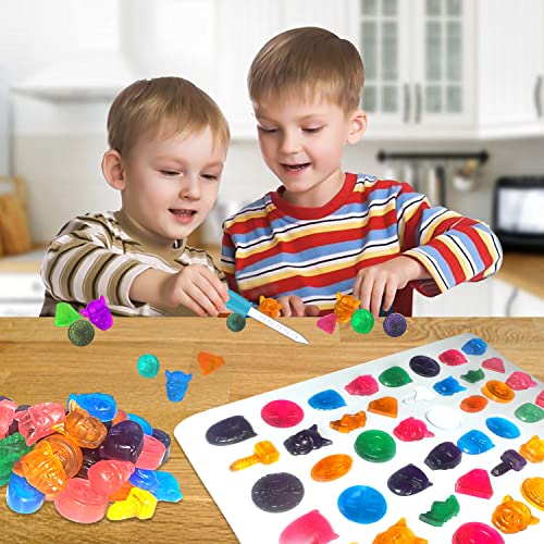 2Pcs Gummy Candy Molds Silicone, Chocolate Molds Hero with 48 Mini Cavities