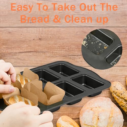 200 Pcs Mini Loaf Pan Liners for Baking Bread Pans 3x2 in Parchment - size: 3.15*2 inch