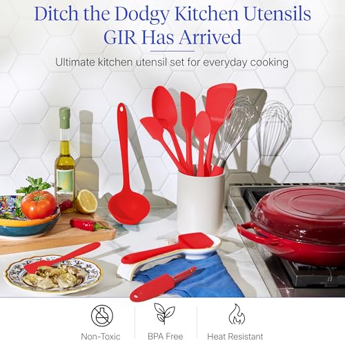 GIR: 10-Piece Silicone Ultimate Kitchen Utensils Set – Red - color: Red, size: 10 - Piece Set