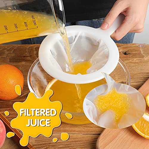 Zopeal 2 Pcs Ultra Fine Mesh Plastic Strainer for Kefir Grain, 120/200 Mesh - size: 120/200 Mesh