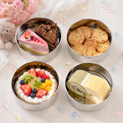 6 Inch Cake Pan, 2 Pack Stainless Steel Round Cake Baking Pans
