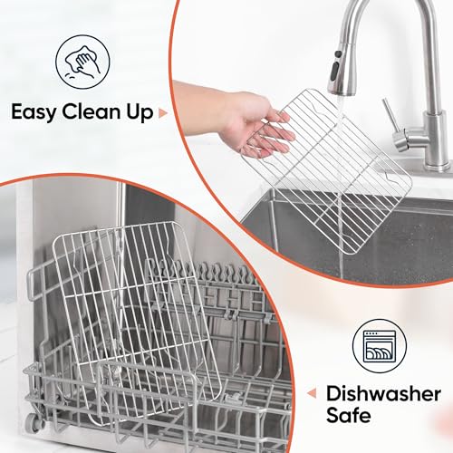 Homikit 2 Pcs Cooling Rack, 9.7 x 7.5 Inch Stainless Steel Wire Rack - size: 9.7*7.5 Inch