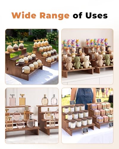 Bake Choice 2 Set Wooden Cupcake Stand, Tiered Risers Display Stands, M - size: M