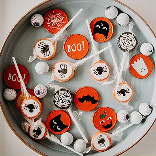 Silicone Lollipop Molds,2 Pack 12-Capacity Round Chocolate Hard Candy Molds Nonstick Sucker Molds for Halloween Christmas Parties