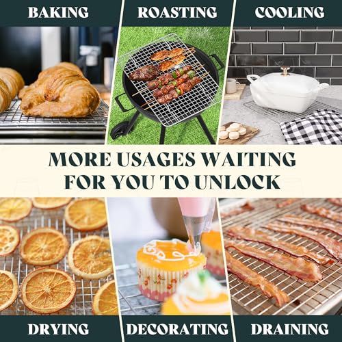 Cooling Racks 8.5 x12 in, Tight-Wire Stainless Steel Baking Rack 1-Pack - size: 8.5"x12"-1 Pack