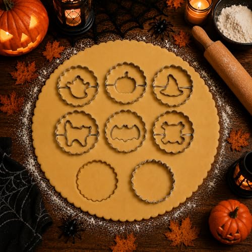 7PCS Mini Halloween Linzer Cookie Cutters Set