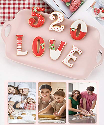 Large Number Cookie Biscuit Cutters Set 3 Inches, 9 Piece Stainless Steel Numbers Cutter Set Tools for Kitchen,Baking