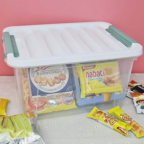 Gloreen 20 QT Clear Lidded Storage Bin, Multipurpose Storage Boxes Set of 4 - size: 20 Quart, 4 Packs