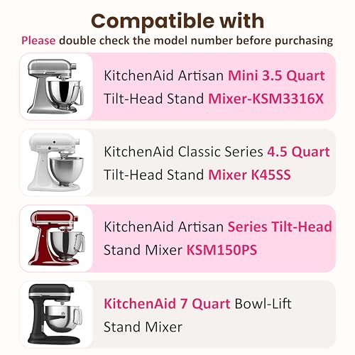 LUVCOSY Transparent Flour Funnel for KitchenAid Stand Mixer | See-Through Flour Funnel for Mess-Free Pouring | Design for Clear Visibility | Dishwasher Safe | Baking Gift for Mother's Day
