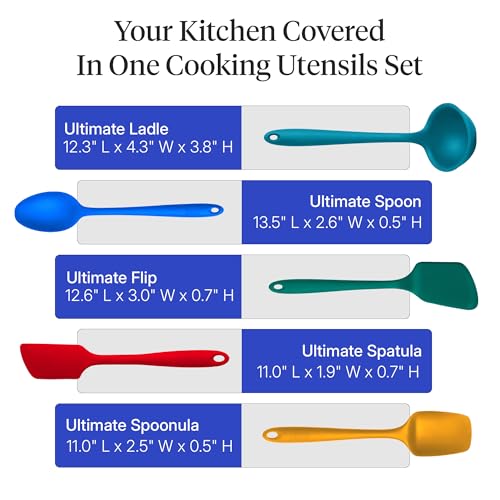 GIR: 5-Piece Silicone Ultimate Kitchen Utensils Set – Madrid - color: Madrid, size: 5 - Piece Set