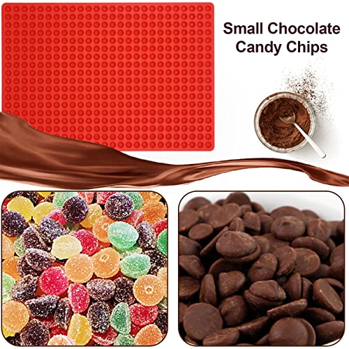 2 Pack 468-Cavity Mini Round Silicone Molds,Chocolate Drops Molds,Dog Treat Molds,Gummy Molds,For Jelly,Candy,Gummy,Pellet Baking Molds - style: 468-2PCS
