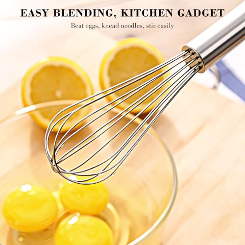 NileHome 3-Pack Stainless Steel Whisk Set, Kitchen Utensils for Cooking - color: Silver, size: 3 Piece