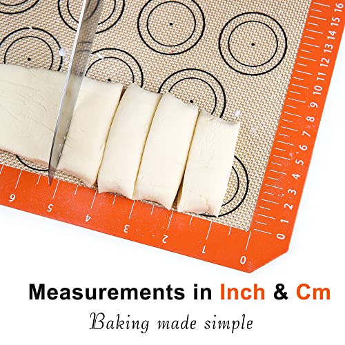 Best German Silicone Baking Mat, 2 Half Sheets Macaron Baking Mats - color: Macaron Baking Mat, size: Half Sheet (Set of 2)