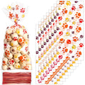 Blulu 100 Pcs Dog Treat Bags Puppy Party Favor, Orange, Brown, Yellow - color: Orange, Brown, Yellow