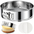ZeroPone 10 Inch 304 Stainless Steel Springform Pan with Removable Bottom - size: 10 Inch