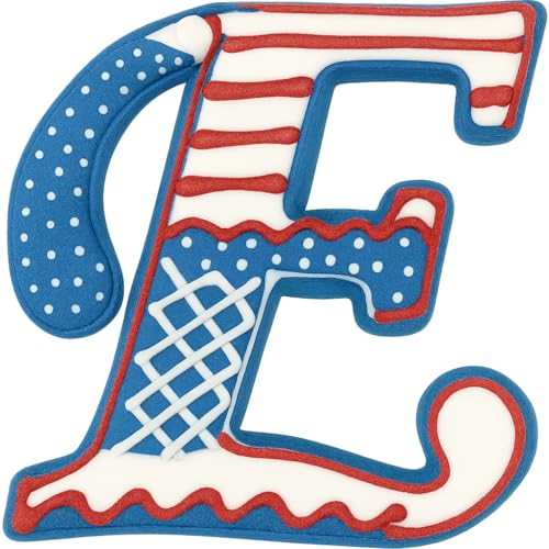 Mighty Gadget Fancy Cursive Letter A to Z Cookie Cutter - 4" Tall Alphabet Baking Mold (Random Color) (E) - color: E
