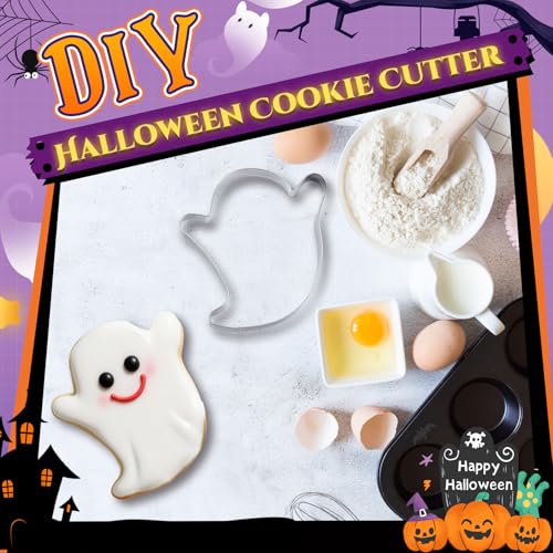 Teenyyou 2 Pcs Extra Large 8" Halloween Cookie Cutters, Ghost & Bat Pattern - style: Ghost and Bat